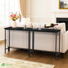 Console table style industriel en metal et MDF 75x24x75 cm Noir - VOUNOT FR