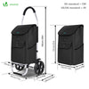 Chariot de course pliable aluminium 2 roues noir - VOUNOT FR