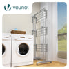 Sechoir a linge etendoir renforce 4 niveaux 125x62x173cm gris - VOUNOT FR