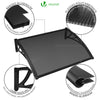 Auvent de porte marquise 100x80 cm transparent en Polycarbonate anti UV Anthracite - VOUNOT FR