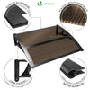 Auvent de porte marquise 100x80 cm transparent en Polycarbonate anti UV Marron - VOUNOT FR