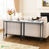 Console table style industriel en metal et MDF 75x24x75 cm Blanc - VOUNOT FR