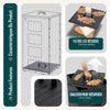 Reservoir a granules rangement pellets avec roulettes 45kg 36x36x76cm noir - VOUNOT FR