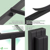 Cadre de lit metal avec fixation sommier et hauteur 36cm 90x190cm noir - VOUNOT FR