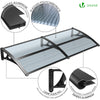 Auvent de porte 80x200cm Anthracite - VOUNOT FR