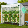 Serre de jardin Serre tomates avec porte et fenetres moustiquaire bache PE renforcee 135g/m2 200x77x170cm Blanc - VOUNOT FR
