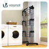 Sechoir a linge etendoir extensible 4 Niveaux 190x64x170cm noir-gris - VOUNOT FR