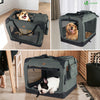 Sac transport pliable chien chat caisse cage portable 70x52x52cm gris - VOUNOT FR