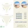Voile d'ombrage Triangle en Polyester Imperméable avec Kit de Montage 3x3x3m Beige - VOUNOT FR