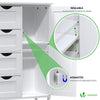 Meuble de salle de bain rangement 4 tiroirs 1 porte 82x55x30cm blanc - VOUNOT FR