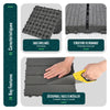 Lot de 22 dalles clipsables exterieures 30x30cm modulaire plastique anthracite - VOUNOT FR