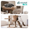 Arbre a chat 112cm multi niveaux Griffoir et niche Marron - VOUNOT FR