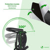 Lot de 4 supports de velo mural avec coussinets de protection noir - VOUNOT FR