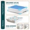 Marche pied antiderapant salle de bain empilable 50x40x10cm PP EVA bleu - VOUNOT FR