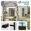 Lot de 4 Arche de jardin pour plantes grimpantes 140x37x240cm en metal Noir - VOUNOT FR