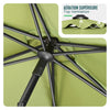 Parasol de jardin inclinable avec aeration et sac bandouliere 270cm vert olive