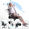 Fauteuil de Bureau Ergonomique pivotant avec dossier toile respirant Noir - VOUNOT FR