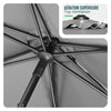 Parasol de jardin inclinable avec aeration et sac bandouliere 270cm gris