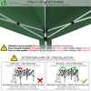 Tonnelle de jardin 3x3m pliable verte avec sac de transport - VOUNOT FR