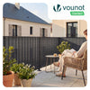 Clôture en canisse PVC 100x500cm Anthracite - VOUNOT FR