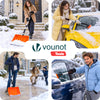 Pelle à Neige Démontable avec Manche en Aluminium avec Grattoir Télescopique Orange