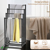 Porte serviettes sur pied autoportant 4 niveaux noir - VOUNOT FR