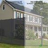 Brise vue occultant en HDPE 90g/m² 1.8x20m avec attaches de fixation anthracite - VOUNOT FR