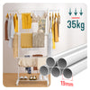 Sechoir a linge etendoir renforce 4 niveaux 125x62x173cm blanc - VOUNOT FR