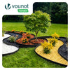 Bordure de jardin PE flexible 20m avec piquets noir - VOUNOT FR