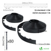 Bordure de jardin PVC flexible 40m avec piquets noir