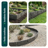 Lot de 175 pcs Bordure de jardin imitation pierre facile a installer 26.7m gris - VOUNOT FR
