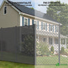 Brise vue occultant en HDPE 90g/m² 1.8x20m avec attaches de fixation gris - VOUNOT FR