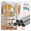 Sechoir a linge etendoir renforce 4 niveaux 125x62x173cm gris - VOUNOT FR