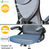 Fauteuil de Bureau Ergonomique pivotant avec appui tête et dossier toile respirant Gris - VOUNOT FR