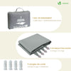 Voile d'ombrage Rectangulaire en Polyester Imperméable avec Kit de Montage 3x4m Gris - VOUNOT FR