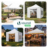 Tonnelle de jardin renforcée 3x3m pliable Barnum avec 4 parois latérales et fenêtres blanc - VOUNOT FR
