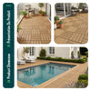 Lot de 16 dalles clipsables exterieures 30x30cm en Composite WPC Couleur bois - VOUNOT FR