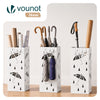 Porte-parapluies Metal avec bac de recuperation eau et 4 Crochets Motif Parapluie 15.5 x 15.5 x 43.5 cm blanc - VOUNOT FR