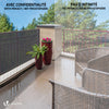 Brise vue occultant en HDPE 90g/m² 1.5x20m avec attaches de fixation anthracite - VOUNOT FR