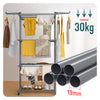 Sechoir a linge etendoir 4 niveaux 126x63x170cm gris - VOUNOT FR