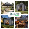 Tonnelle de jardin renforcée 3x3m pliable Barnum avec 4 parois latérales et fenêtres gris - VOUNOT FR