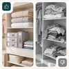 Lot de 6 Sacs de Rangement Drap de Lit Pliable 38,5x33x12cm Gris - VOUNOT FR