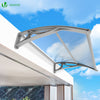 Auvent de porte marquise 100x80 cm transparent en Polycarbonate anti UV - VOUNOT FR