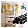 Sechoir a linge etendoir renforce 4 niveaux 125x62x173cm noir - VOUNOT FR