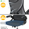 Fauteuil de Bureau Ergonomique pivotant avec appui tête et dossier toile respirant Noir - VOUNOT FR