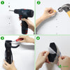 Lot de 4 supports de velo mural avec coussinets de protection noir - VOUNOT FR