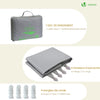 Voile d'ombrage Rectangulaire en Polyester Imperméable avec Kit de Montage 3x2m Gris Clair - VOUNOT FR