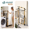 Sechoir a linge vertical tour etendoir pliable 3 niveaux 99x69x135.5 cm style bois noir - VOUNOT FR