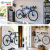 Lot de 2 Support mural velo pliable et reglable metal noir - VOUNOT FR