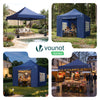Tonnelle de jardin renforcée 3x3m pliable Barnum avec 4 parois latérales et fenêtres bleu - VOUNOT FR